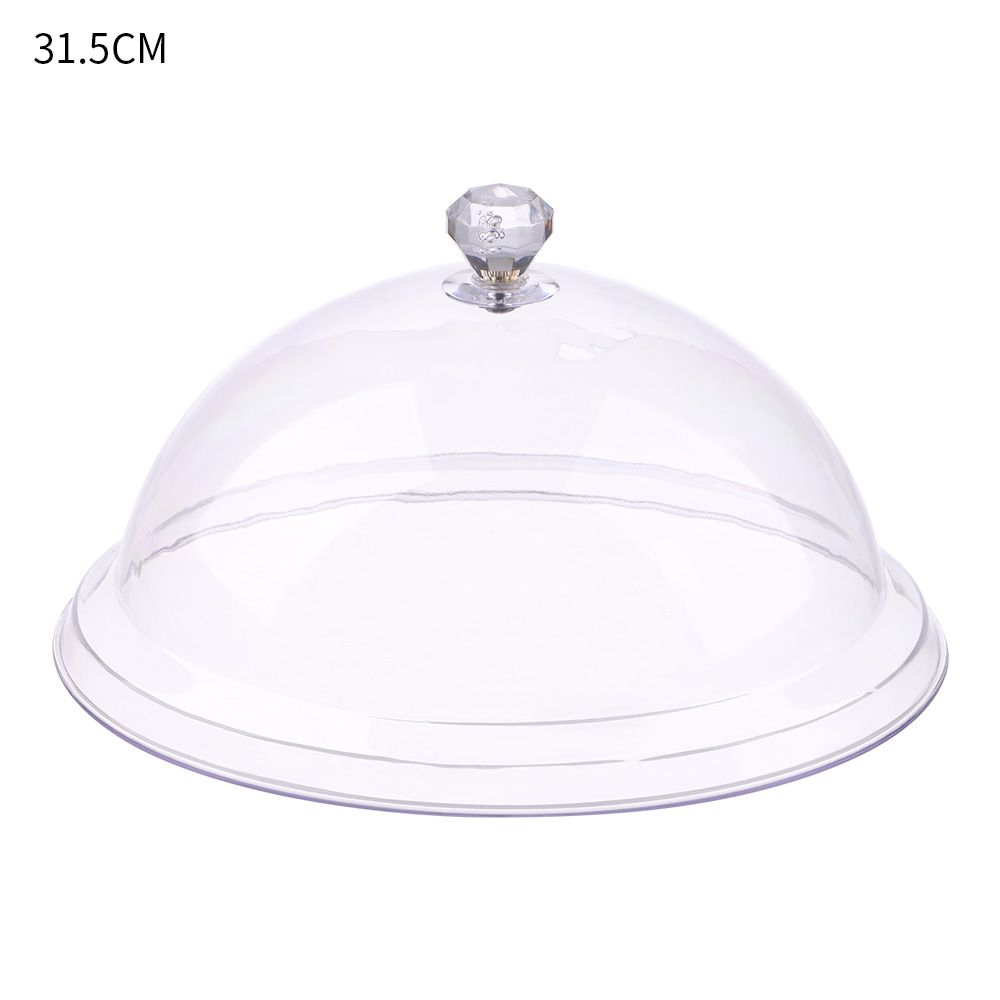 Acrylic Dessert Storage Tray Round Dish Dust-Proof Food Cover Cake Bread Plate Fruit Display Holder Food Cover: 31.5CM