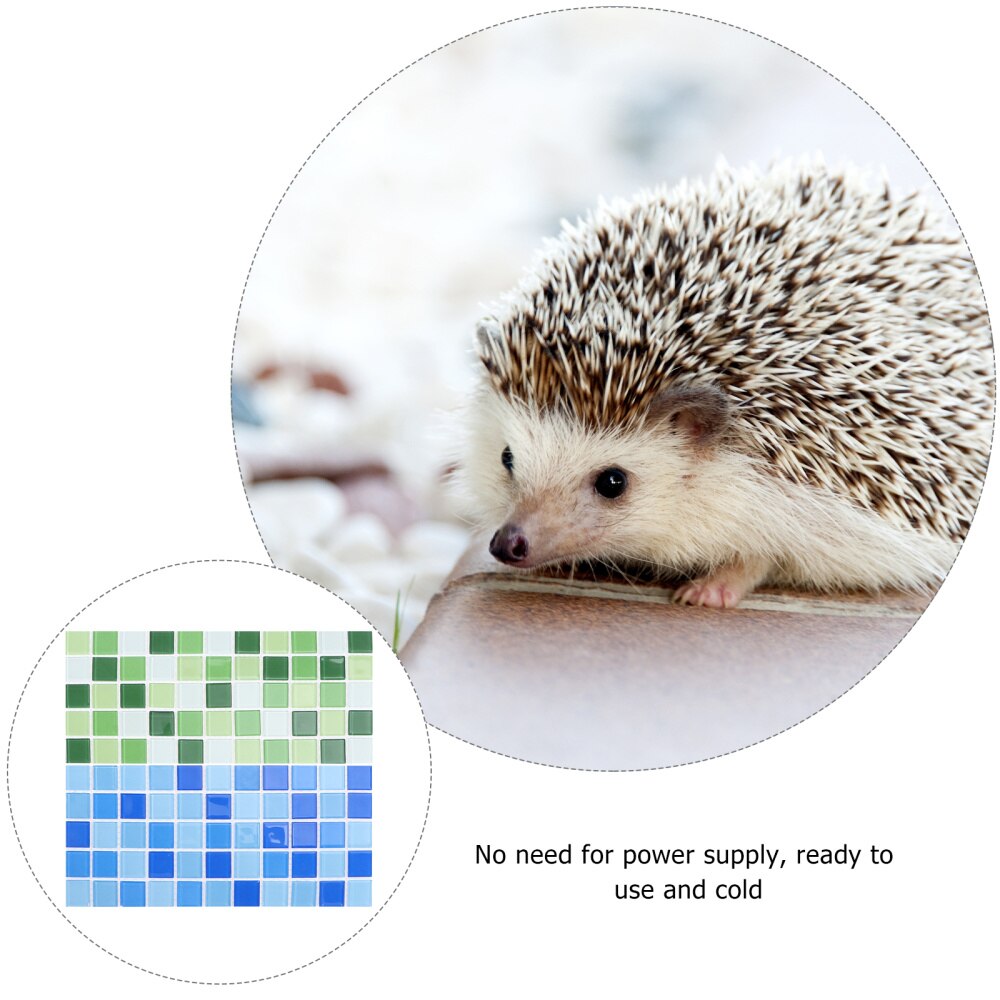 2pcs Summer Sleeping Mat Hamster Cooling Pad Cooling Cushion (Blue, Green)