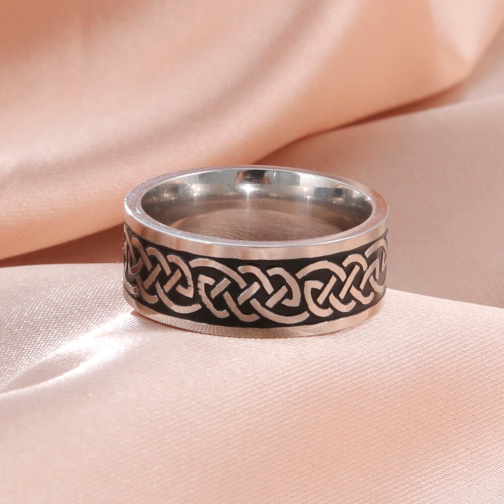 Skyrim Vintage Ierse Celtics Knoop Ring voor Mannen Vrouwen Rvs Paar Cool Vinger Ringen Partij Sieraden 2025