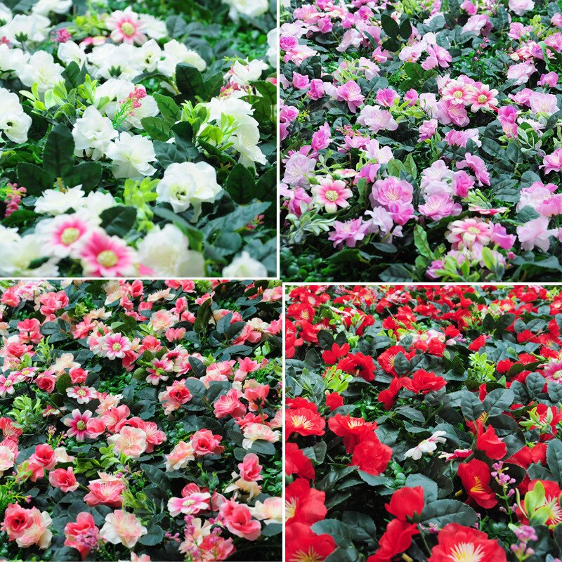 40x60CM Artificial Rose Fence Plant Hedge Panel UV Protected Privacy Fence Screen For Outdoor Backyard Garden Decoration Fence