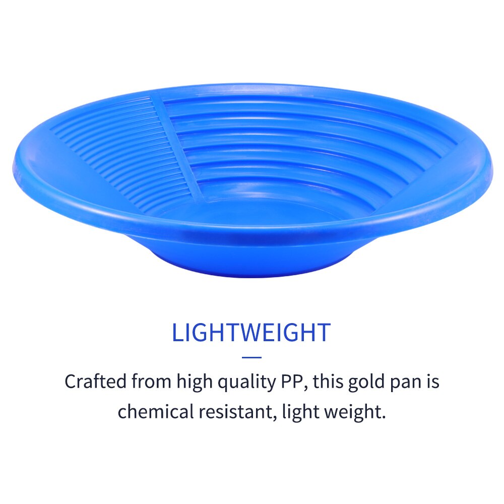 Royal blue Plastic Gold Pan Basin Nugget Mining Dredging Prospecting for Sand Gold Mining Manual Wash Gold Panning Equipment