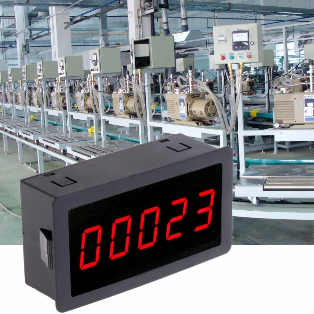 Compteur de panneau LED rouge DC 12-24V 5 chiffres 0.56 ", compteur vers le haut Plus totalisateur 0-99999