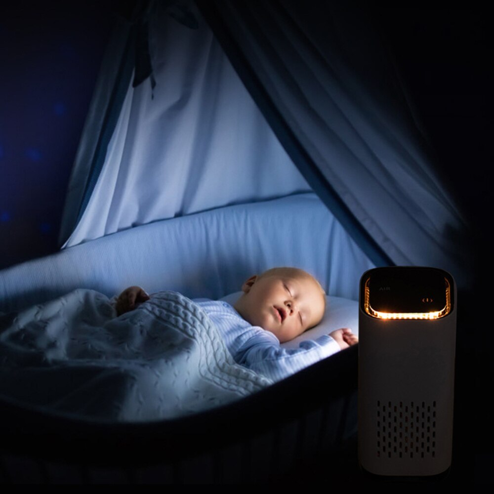 Car Air Purifier USB Charging Air Cleaner Formaldehyde Removal Device Black