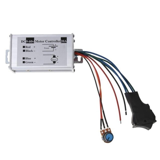 Reversible Dc Motor Speed Controller Brush Motor Driver Controls Module Dc 9v-60v Motor Pulse Width Modulator Regulator: Default Title
