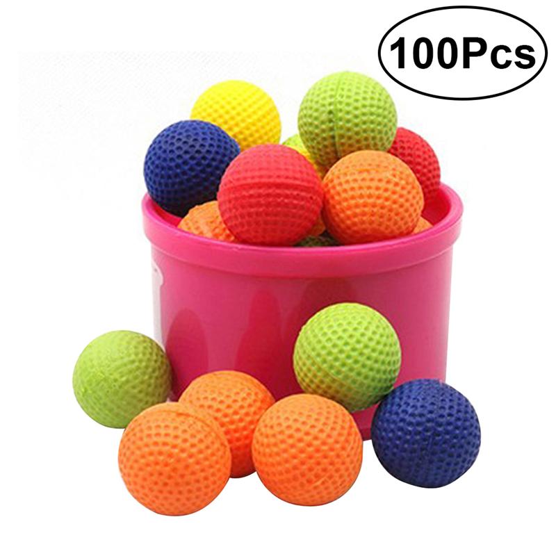 100 Pcs Kids Ronde Bouncy Bullet Ballen Speelgoed Compatibel Kinderen Bouncy Spel Bal Speelgoed Grappige Kinderen Game