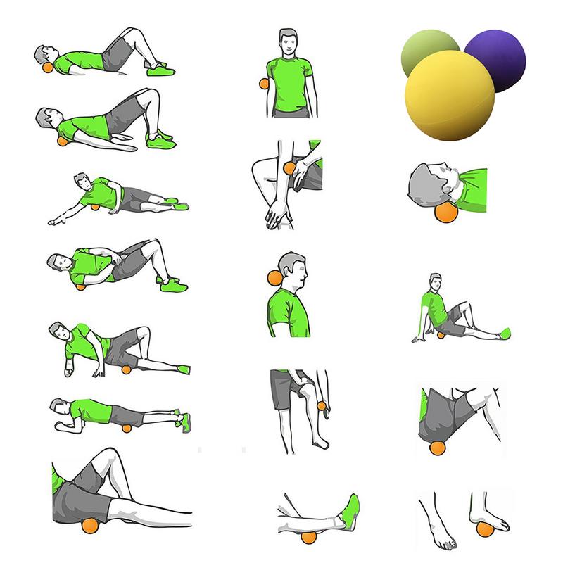 Silikon yoga massasje ball fysioterapi dypvev massasje verktøy myofascial release muskel relaxer akupunkt massasje baller