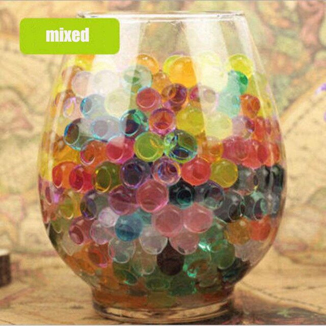 Water crystal soil mud hydrogel gel children's toys water drops potted hydroponic: Multicolor