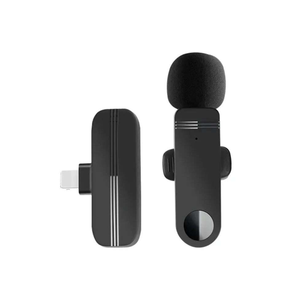 Neues kabelloses Lavalier-Mikrofon, tragbares Mini-Mikrofon für Audio-- und Videoaufnahmen für iPhone und Android, Live-Übertragung, Spielen-Telefonmikrofon: Grau