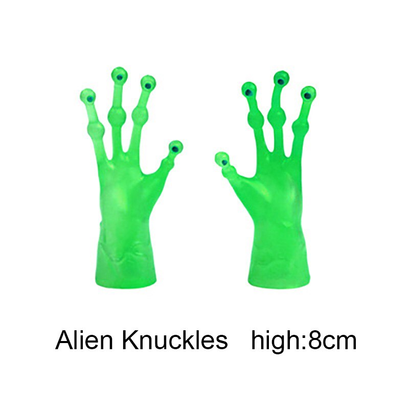 2pc/1 par sjove finger hænder og finger fødder sæt finger legetøj af legetøj omkring den lille hånd model nyhed legetøj: Fremmed hånd 8cm