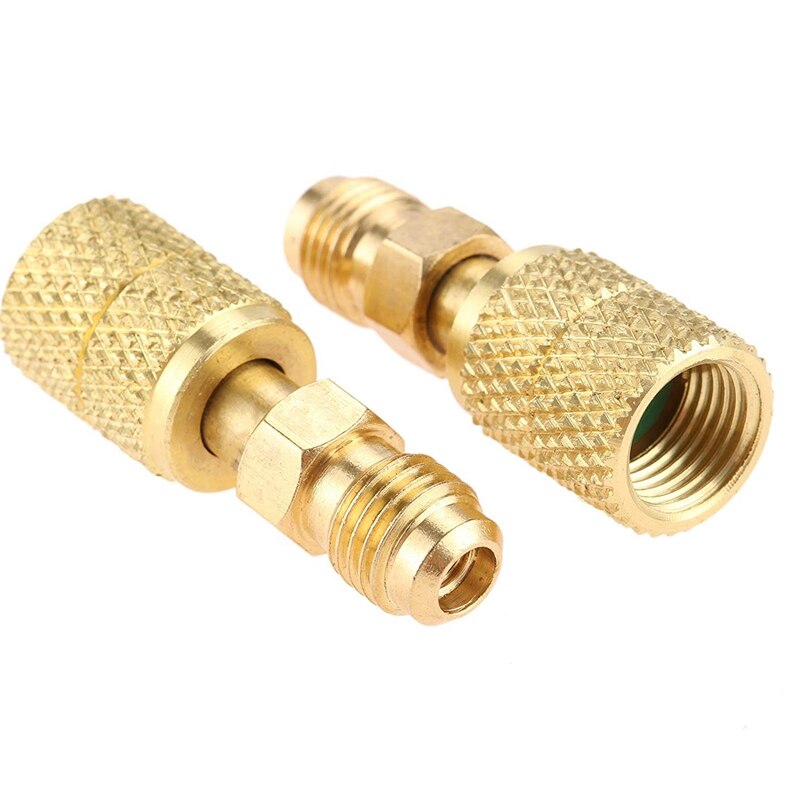 3pcs R410A Adapter For Mini Split System, 5/16" SAE Female To 1/4" SAE