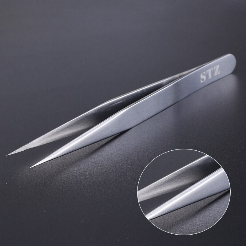 STZ 1pcs Rvs Wimper Extension Pincet Rechte Gebogen Curler Voor Wimper-valse Clip Makeup Nail Art Gereedschap s01-05
