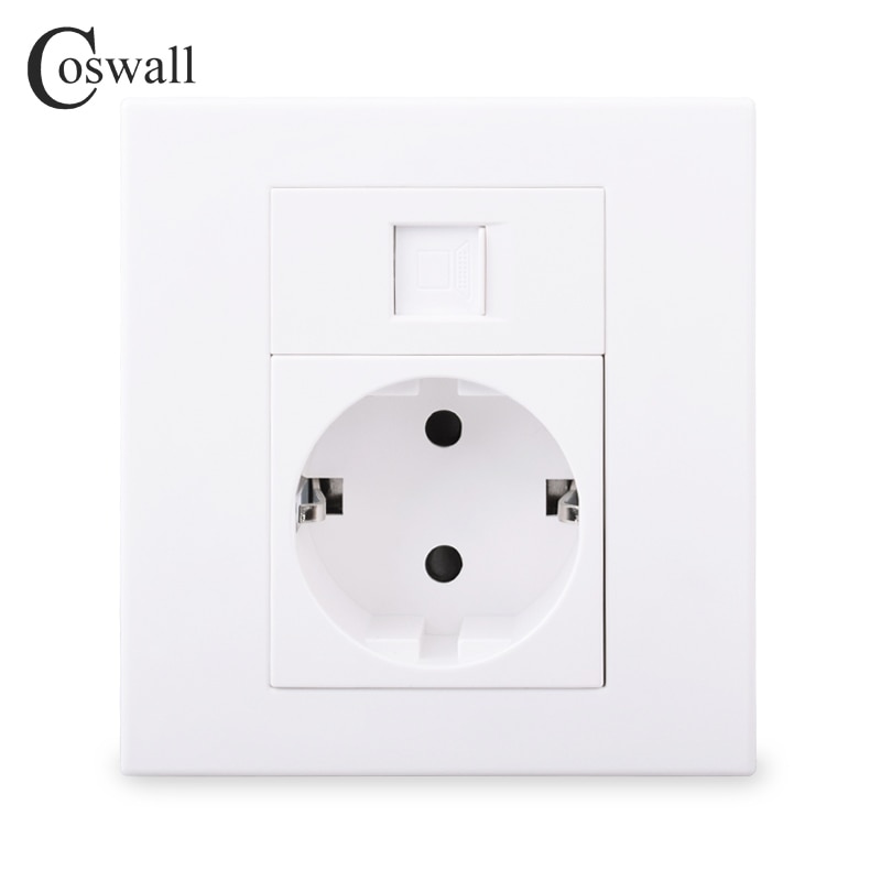 Coswall PC Panel EU Russia Spain Wall Socket + 1 G... – Vicedeal