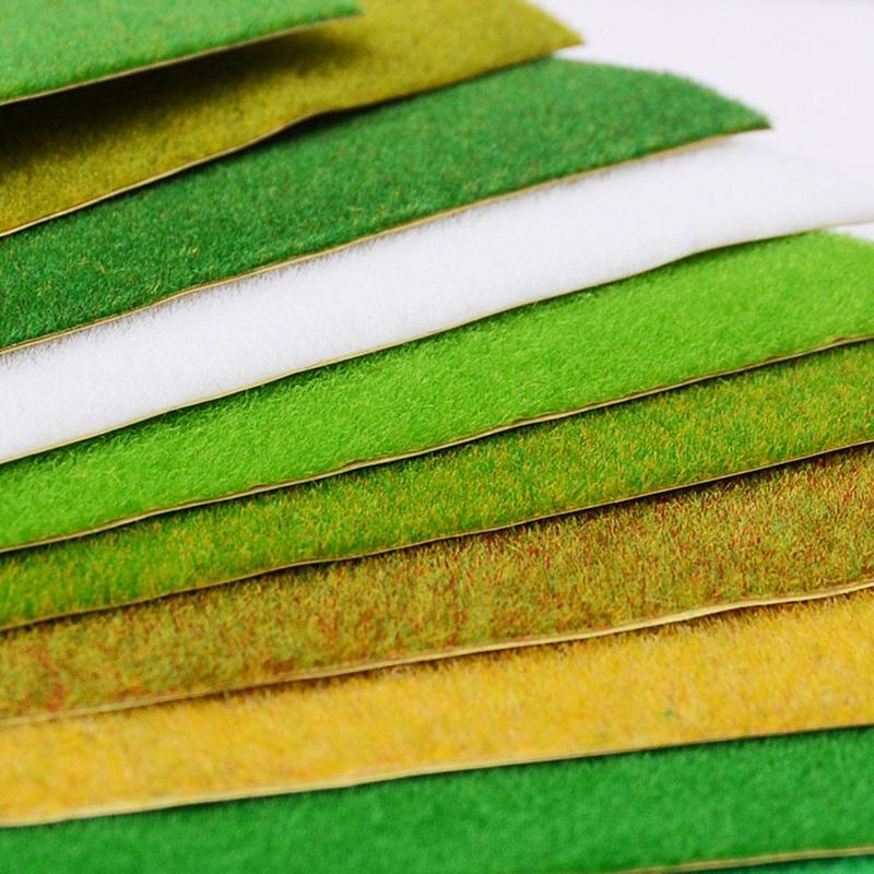 Landscape Grass Mat For Model Train Adhesive Paper Lawn Scenery Accessories Diorama Layout X2L6