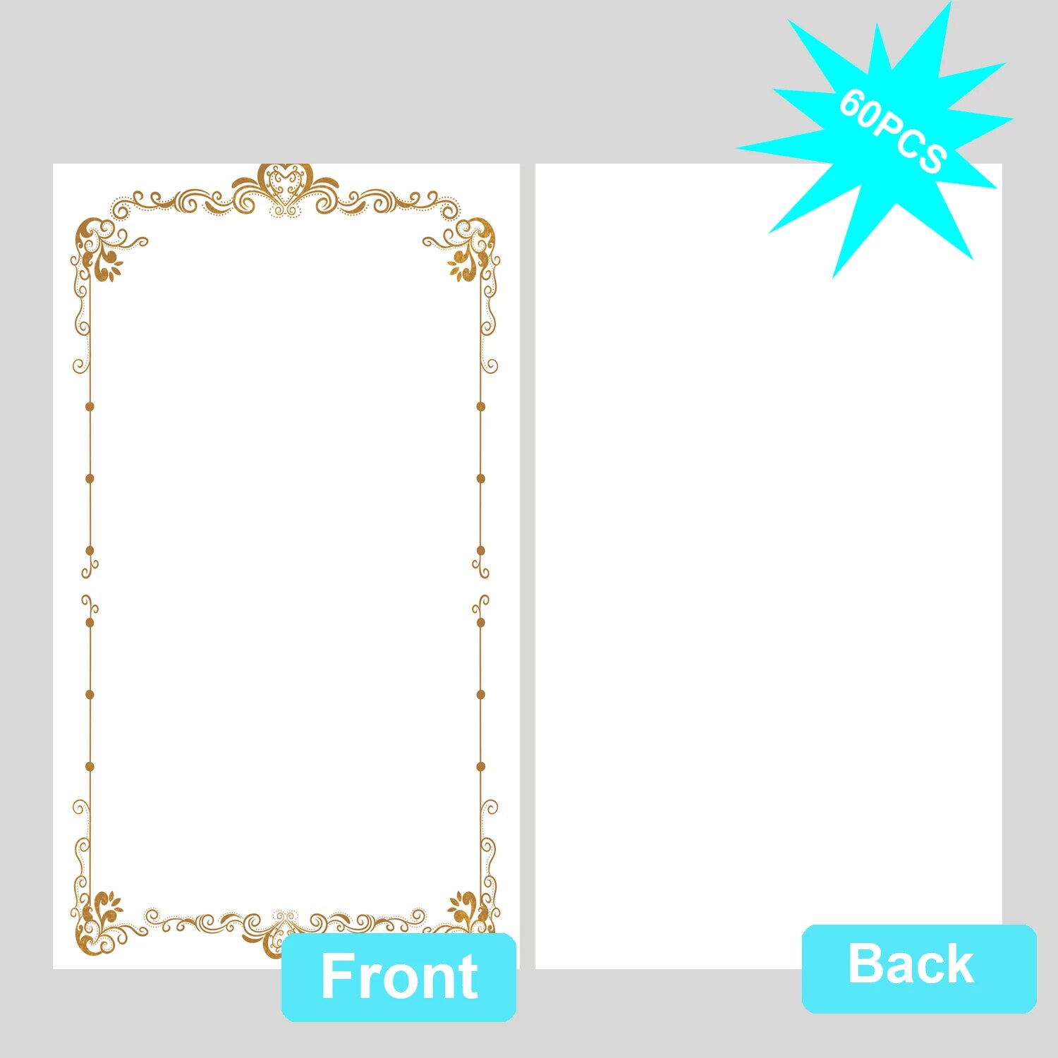 60PCS Blank Notes Cards DIY Craft Small Word Business Message Cards