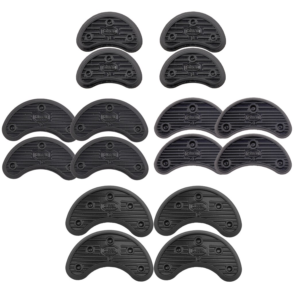 16PCs 4-SIZE Rubber Shoe Sole Heel Toe Paltes Taps Protectors Repair Supplies