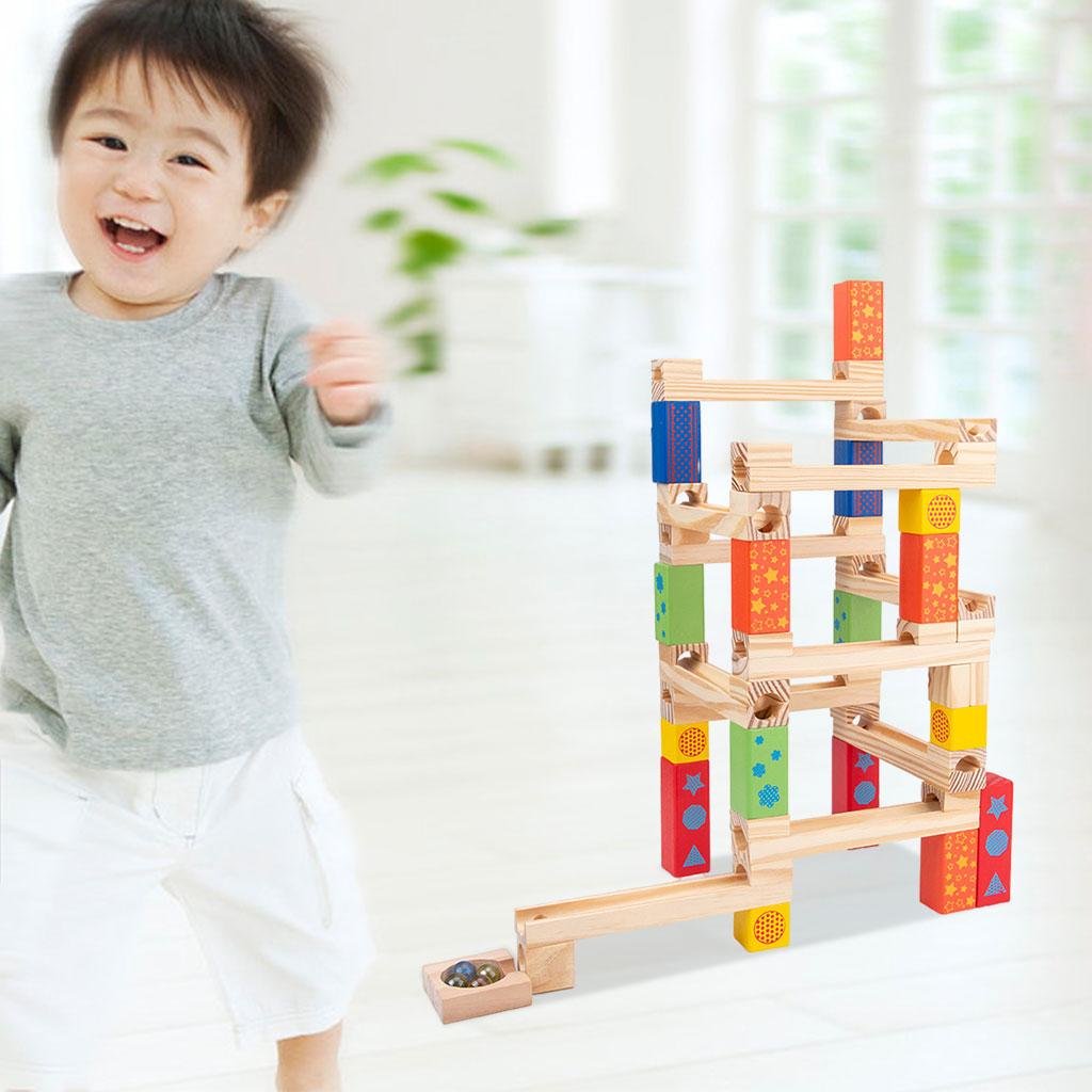 53Pcs/Set Geometric Shape Stack Block Children's Educational Assembled DIY