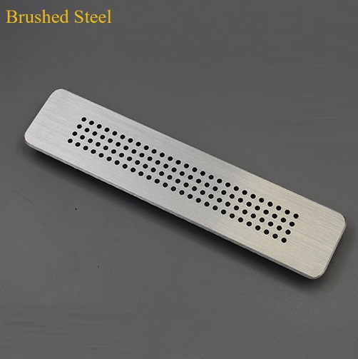 Grille d'air rectangulaire en aluminium pour meubles, couvercle de Ventilation avec trous en nid d'abeille, motif pour placard, 2 pièces: L / STONE