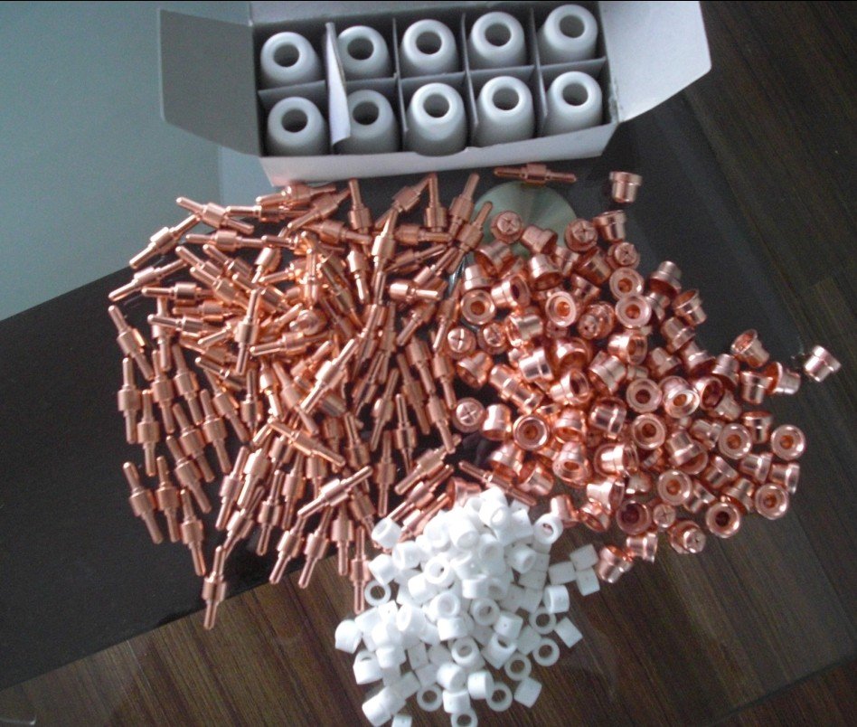 Darmowa wysyłka 50PK PT31 LG40 wycinarka plazmowa materiały eksploatacyjne zestaw elektrody porady dysze akcesoria dopasowanie CT312 skaleczenie40 skaleczenie50 LGK40