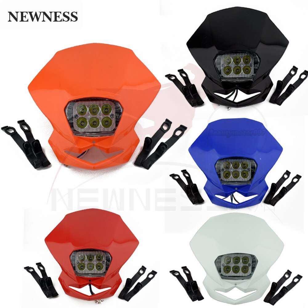 Universal Motocross faros LED lámpara Enduro para KLX KDX RMZ DRZ DR XR YZ CR EXC XCF SMR