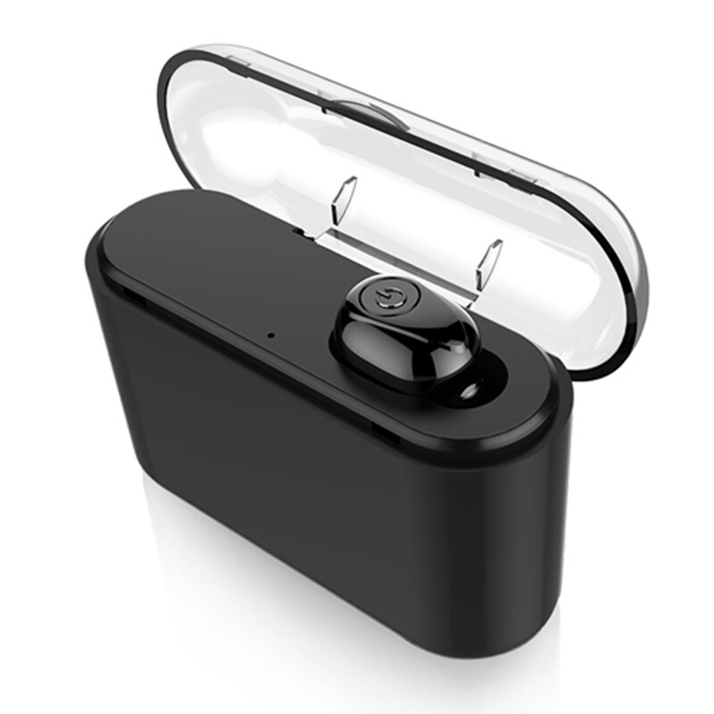 X8 TWS sans fil Bluetooth écouteurs True 5D stéréo écouteurs Mini étanche mains libres sport casque avec 2200mAh batterie externe: Black Single