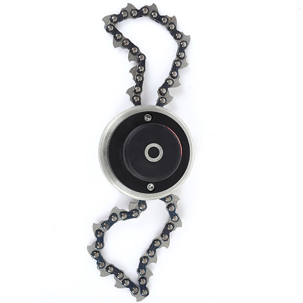 Accesorios de cadena de Metal de 34cm, cadena multiusos para cortadoras de césped, práctico cabezal de corte, cortacésped: Black