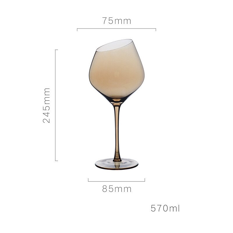 Verres en biseau en cristal Transparent, verres colorés, Style nordique Ins, changement de couleur, tasse à vin: K