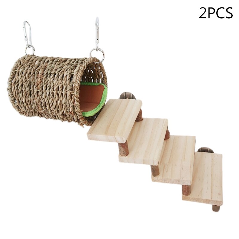 Hamster Tunnel Bed Climbing Ladder Cage Playground Chew Toys Rat Habitat Shelter