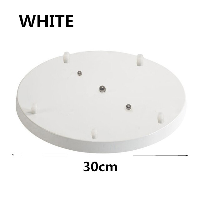 Sort hvid rund rektangulær loftsbase rose baldakinplade lysekroner hængende lampebase: W runde 5 huller
