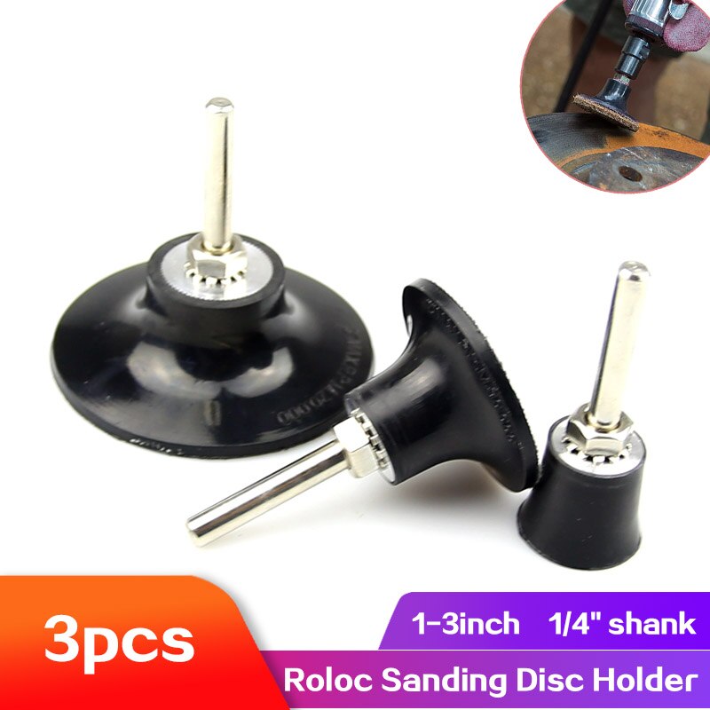 Support de disque de ponçage avec trou de vis M6, 1 &quot;2&quot; et 3 &quot;, avec tige de 1/4&quot; 6mm