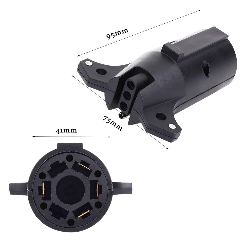 Trailer connection plug circle 7 pin turn 4 pin connector American gauge 12V