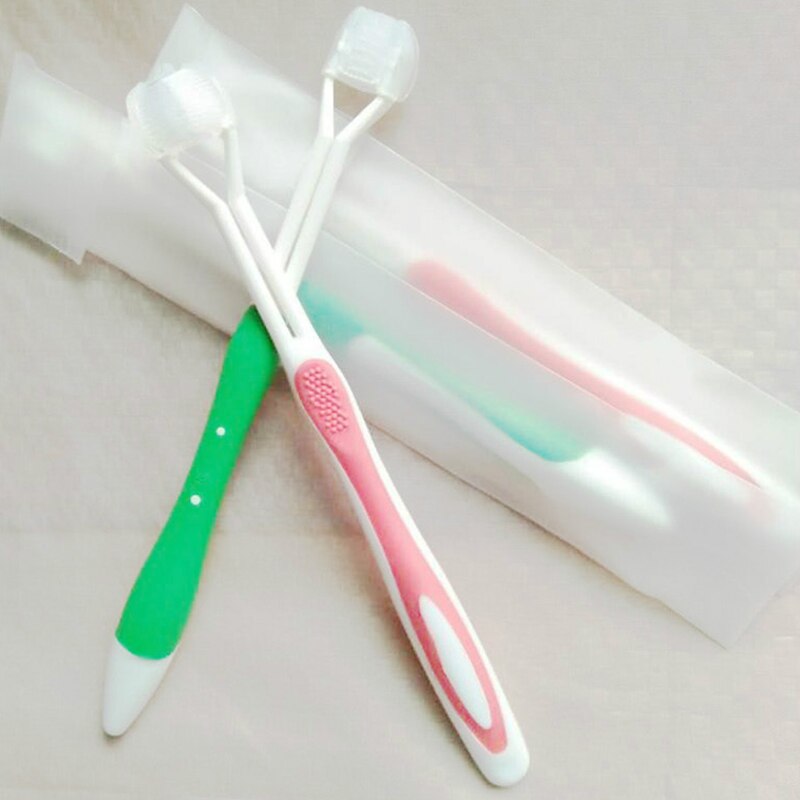 3- sidet silikone sikkerhedstænder børste mundsundhedsrens tandrens tandbørste nano børste mundpleje børn voksne