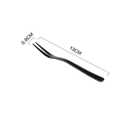Stainless Steel Cheese Dessert Jam Spreaders Butter Knife Fruit Fork Westen Cutlery Breakfast Tool Tableware Kitchen Supplier: Fork A-Black