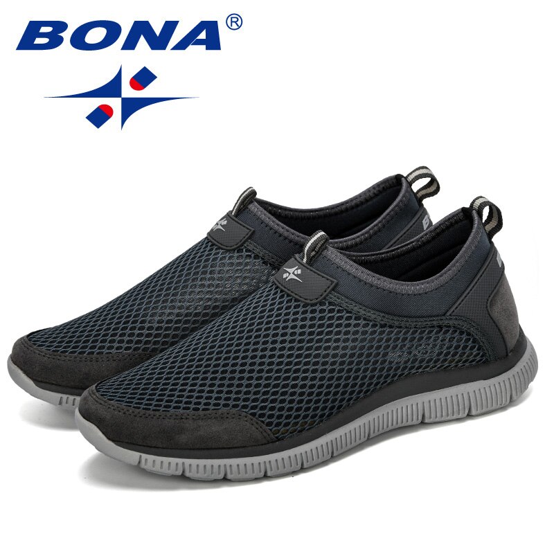 BONA Style Men Breathable Comfortable Sneakers Wear-Resistant Lightweight Man Causal Shoes Zapatos Hombre Male