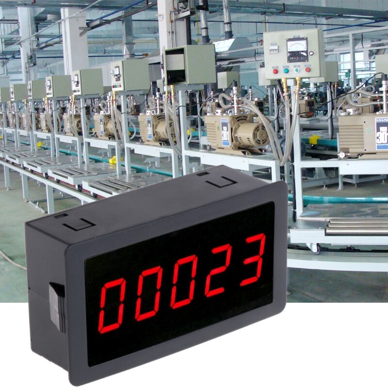 DC 12-24V Red 5 Digit 0.56\" LED Panel Counter Meter Up Plus Totalizer 0-99999