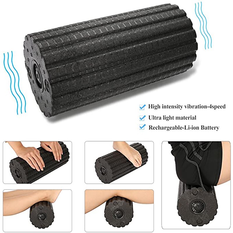 Electric Vibration Massage Foam Roller Yoga Column Rechargeable