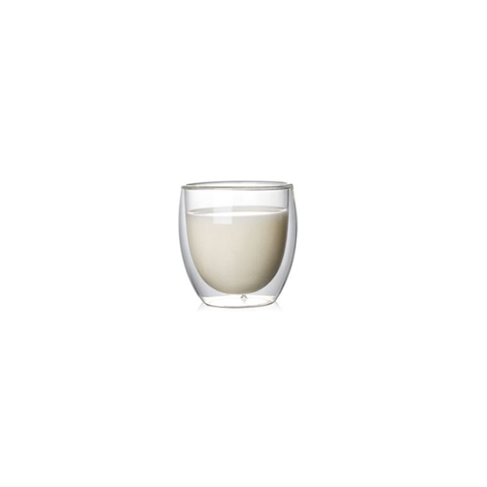 High Borosilicate Double Wall Glass Beer Espresso Coffee Cup Set Heat-resistant Handmade Tumbler Tea Whiskey Glass: 80ml