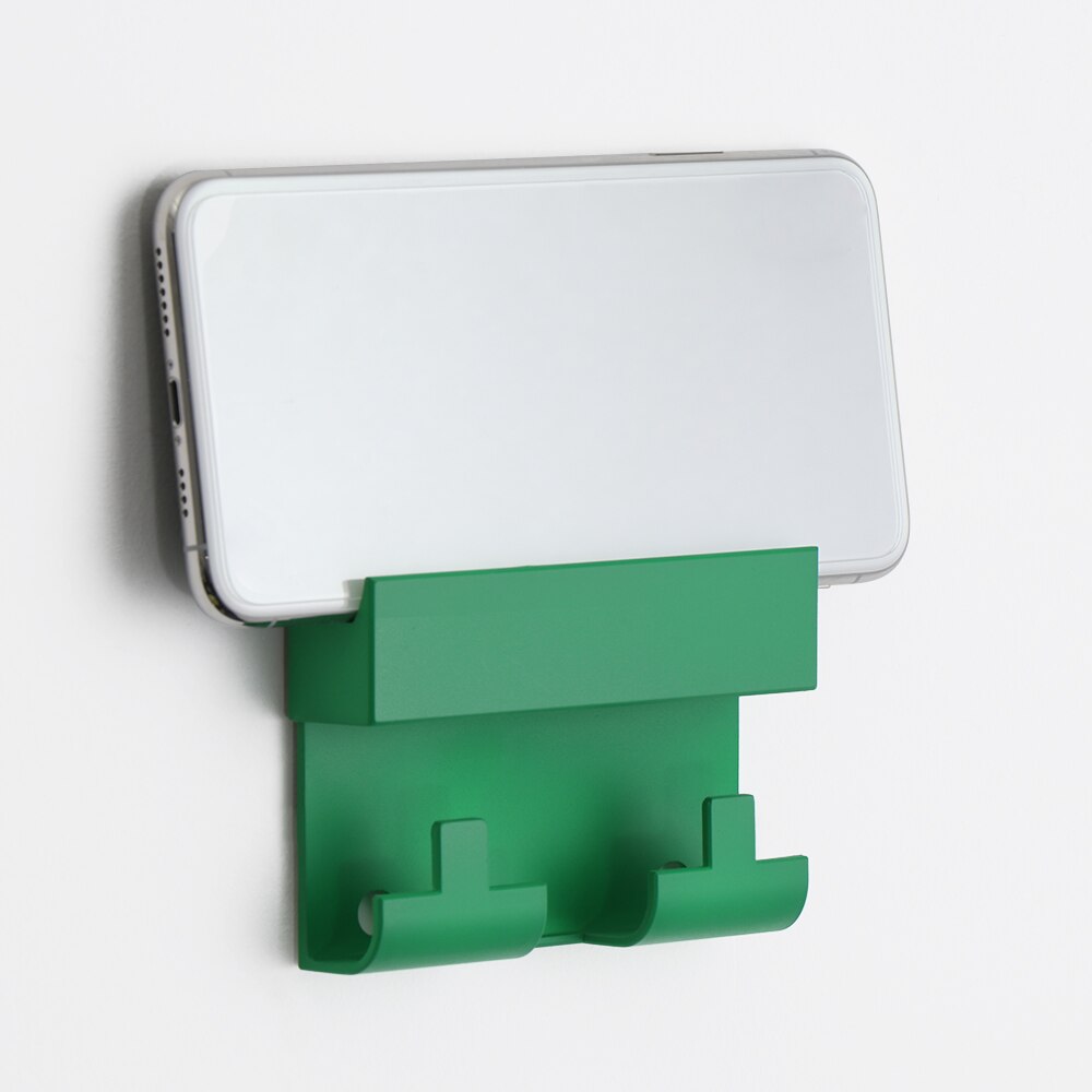 1PC Multifunctional Phone Charging Bracket Paste Style Colorful Keyring Wall Hook Storage Hanger Cradle Holder Phone Accessories