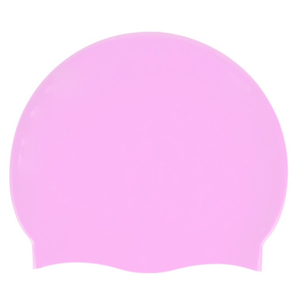 Waterdichte Elastische Siliconen Badmuts Effen Kleur Badmuts Voor Vrouwen Lang Haar/Mannen Kort Haar: 3