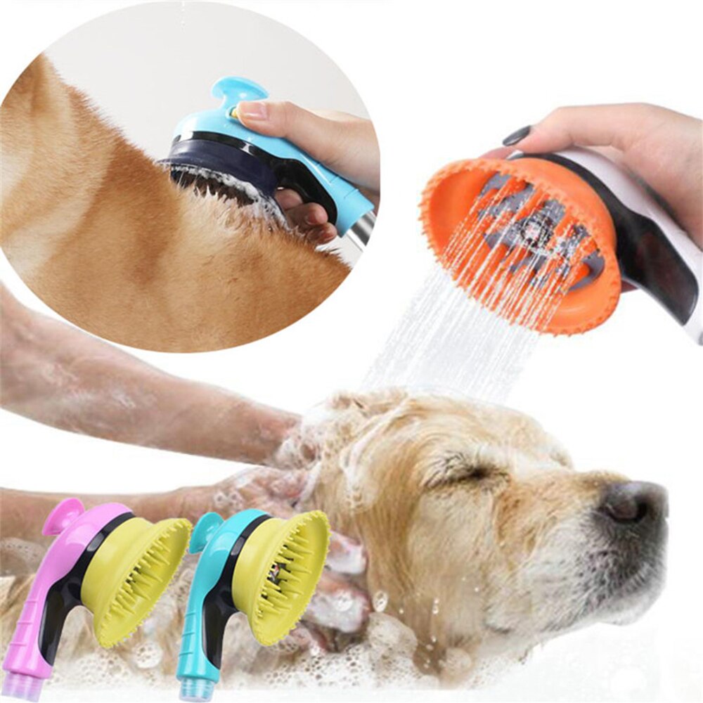 Pommeau de douche pour animaux de compagnie, brosse de bain pour chiens et chats, peigne de douche, accessoires de lavage pour animaux de compagnie, Massage d&#39;arrosage, toilettage