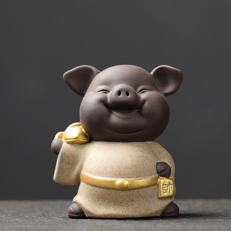 Tea pets ceramic lucky pig ornaments tea art tea play tea set accessories