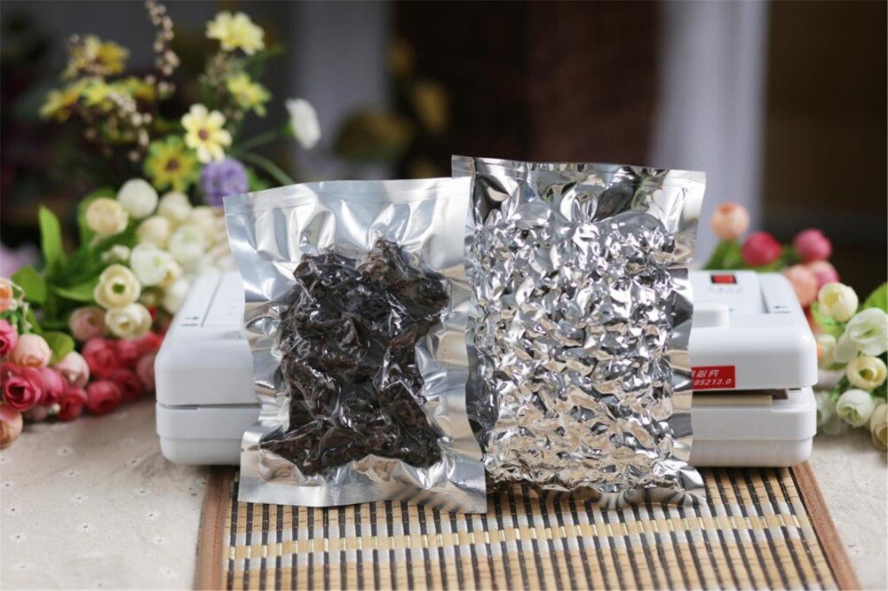 Gjennomsiktig-sølv aluminiumsfolie vakuumpose forsegler bag oppbevaringspakke forskjellige størrelser