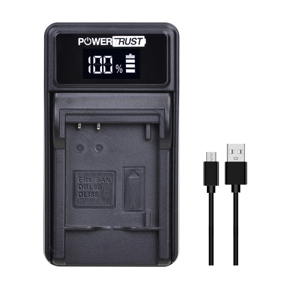 DB-L80 Battery / Digital Charger for Sanyo Xacti DMX-CG11, VPC-CG10 CG102 CG20 CS1 GH2 X1200, ICR-XPS01MF XPS03MF XRS120MF: 1x Charger