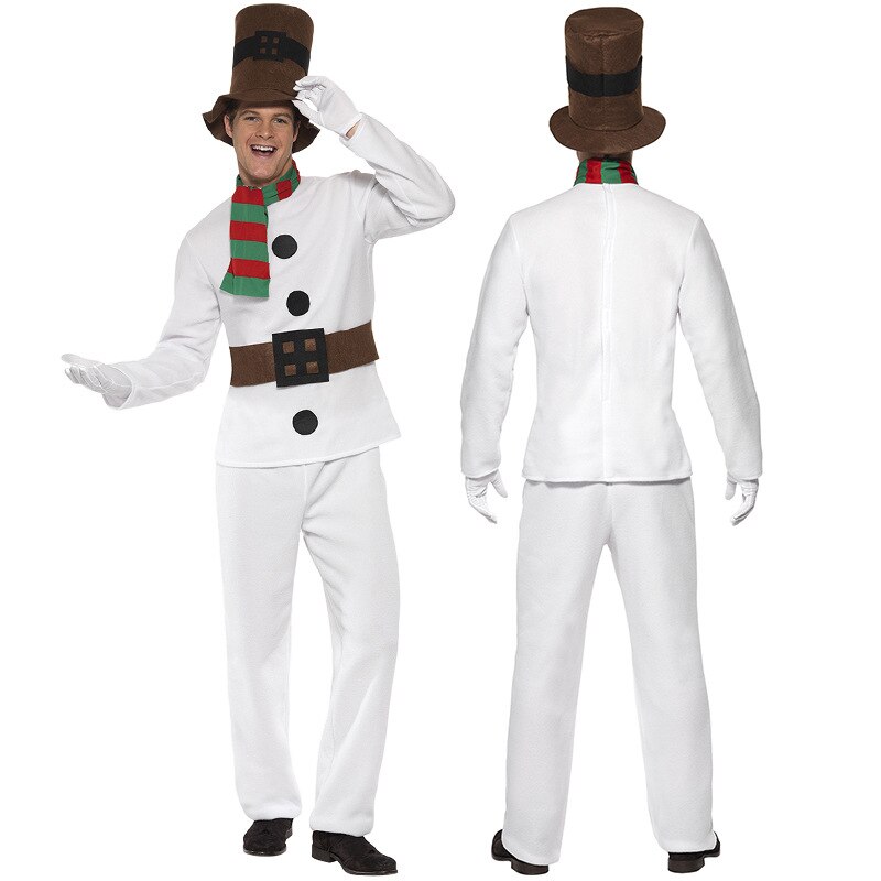 Par älskare snögubbe cosplay kostymer fest roliga klänningar deguisement för karneval halloween jul cosplay kostymer