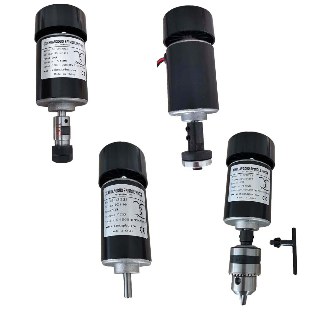 24V 200W 10000RPM Luftgekühlten Spindel Motor- CNC 200W Spindel Motor- + Klemme für CNC DIY maschine