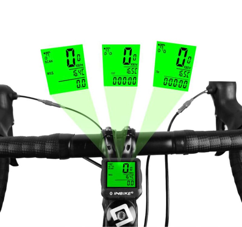 INBIKE IC005 Waterproof Bicycle Computer With Backlight Wireless Wired Bicycle Computer Bike Speedometer Odometer Bike Stopwatch
