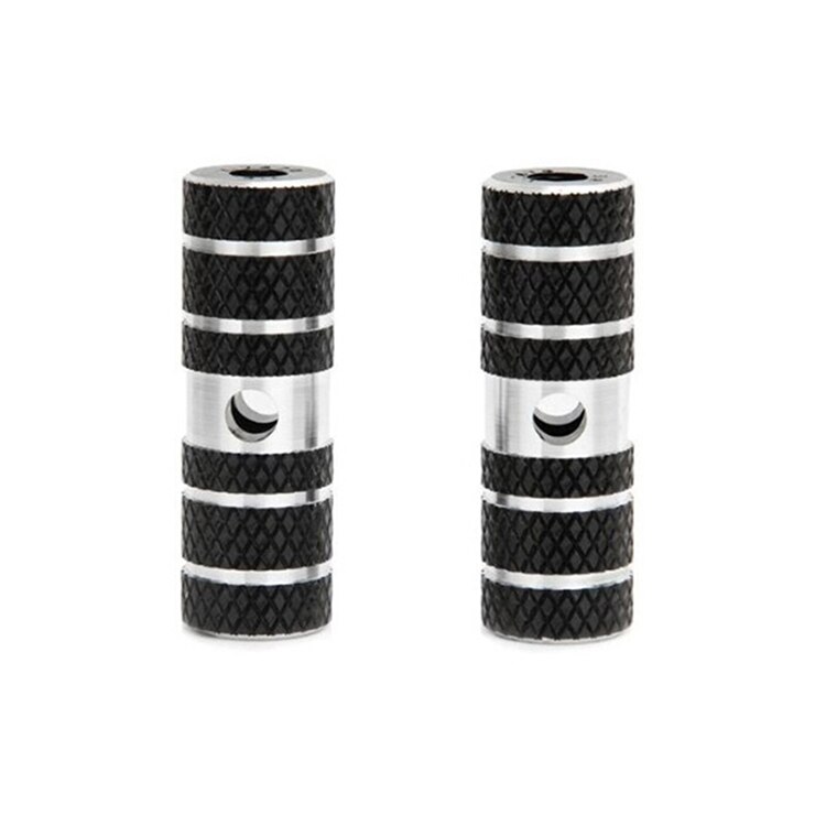Soporte de pie de para bicicleta de montaña, Pedal de cilindro de eje de rueda delantera y trasera, BMX, 2 uds.: black