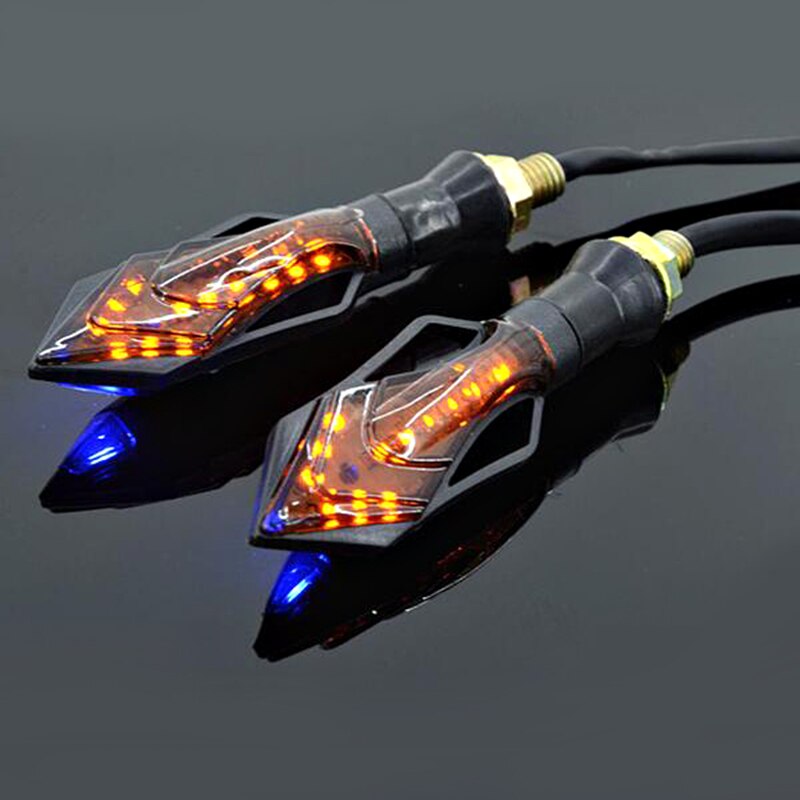 Universal- Beleuchtung LED Blinker Motorrad Hinten Licht Rolle Indikatoren Motorrad Accesorios Moto Glühbirne Blau Grün