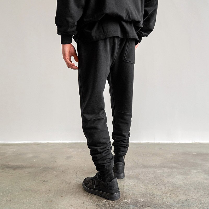 Pantalon de jogging en velours pour homme, survêtement, Streetwear urbain, gris, noir, bas, cordon de serrage, polaire réglable