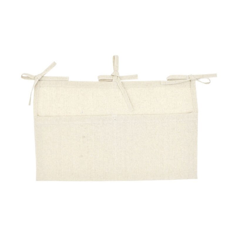 Sac de rangement suspendu pour berceau de bébé en coton, sac de rangement suspendu pour lit de bébé de , organisateur de lit de bébé, poche à couches de jouets pour ensemble de literie pour bébé: As Shown