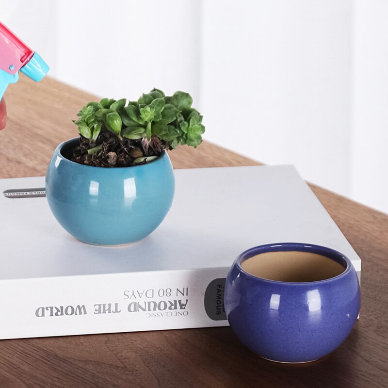 Koreańskie Macarons świeże ceramiczne sukulenty garnki zielone rośliny z otworami małe doniczkowe rośliny kreatywne kryty dekoracja biurka